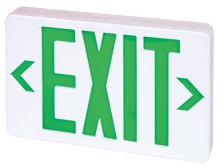 Elco Lighting EELE1 - LED Exit Sign, Green or Red Letters, Single/Double Face Configurable