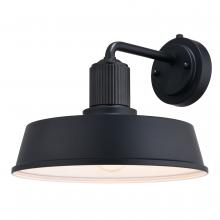 Vaxcel International T0751 - Hammond 12-in. Outdoor Wall Light Matte Black and Glossy White