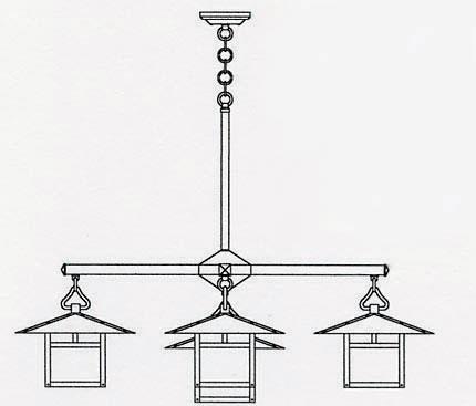 12" monterey 4 light, center light, sycamore filigree