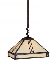 Arroyo Craftsman PSH-12F-BZ - 12" prairie stem hung pendant