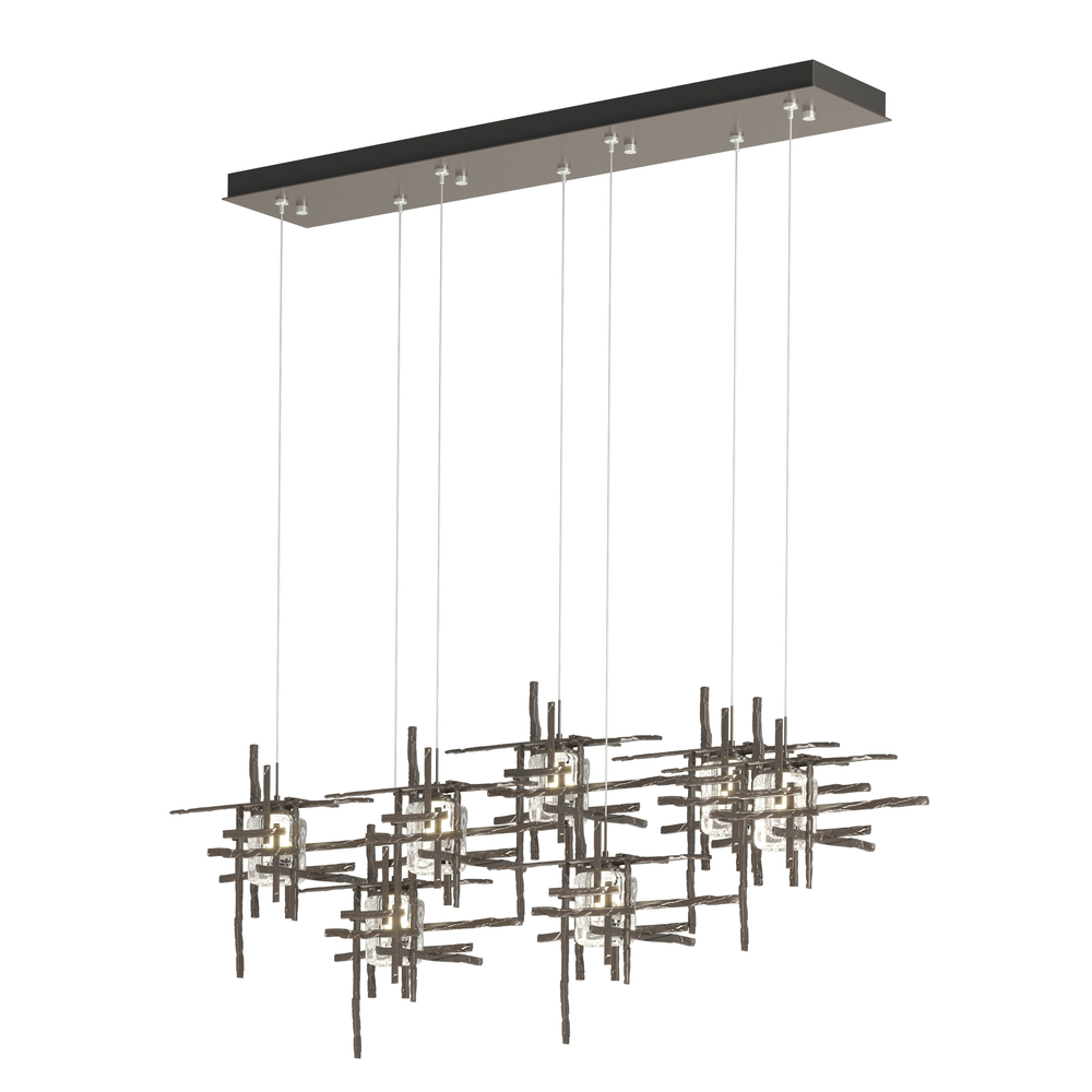 Tura 7-Light Seeded Glass Pendant