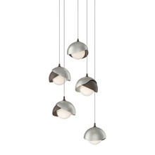  131125-SKT-LONG-05-85-GG0711 - Brooklyn 5-Light Double Shade Pendant