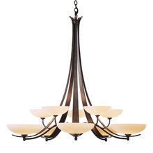 Hubbardton Forge 191248-SKT-07-GG0123 - Aegis 10 Arm Chandelier