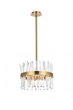  6200D16SG - Serephina 16 Inch Crystal Round Pendant Light in Satin Gold