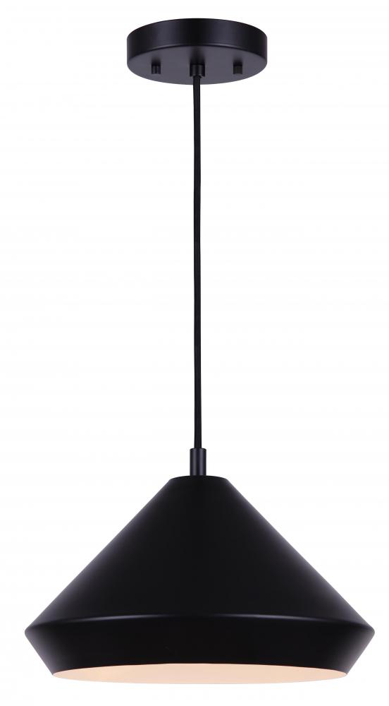 BYCK, IPL1020A13BK, MBK Color, 1 Lt 12.75" Width Pendant, 60W Type A, 12.75" W x 9.5 - 57.5&