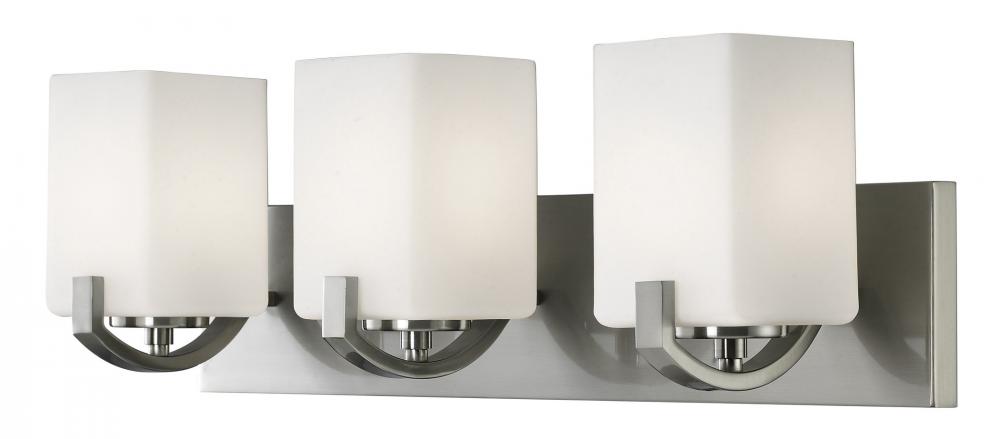 Palmer 3 Light Vanity, Nickel Finish