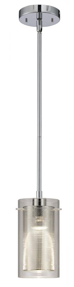 Rohe, 1 Lt Rod Pendant, Clear Glass, 50W Type GU10, 4 3/4" W x 11 3/4 - 59 3/4" H