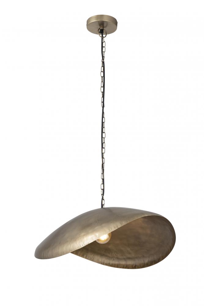 Maverick 1 Light Antique Brass Pendant Light