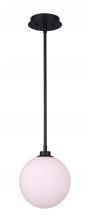 Canarm IPL1032A01BK - Simone 1 Light Pendant, Black Finish