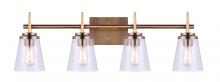 Canarm IVL703A04GD - Perla 4 Light Vanity, Metal Finish