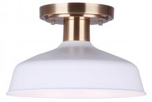 Canarm ISF1055A01GDW - BELLO, ISF1055A01GDW, GD + WH Color, 1 Lt Semi-Flush, 60W Type A, 10.25" W x 6.5" H