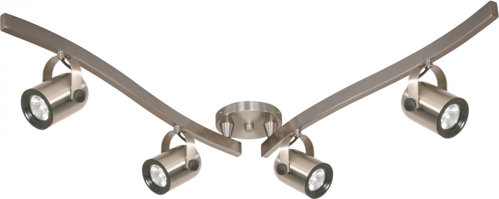 4 Light - MR16 Halogen Swivel Track Kit - 4 foot Track