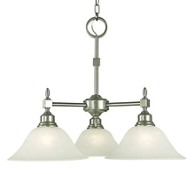  2439 BN/WH - 3-Light Brushed Nickel Taylor Dinette Chandelier