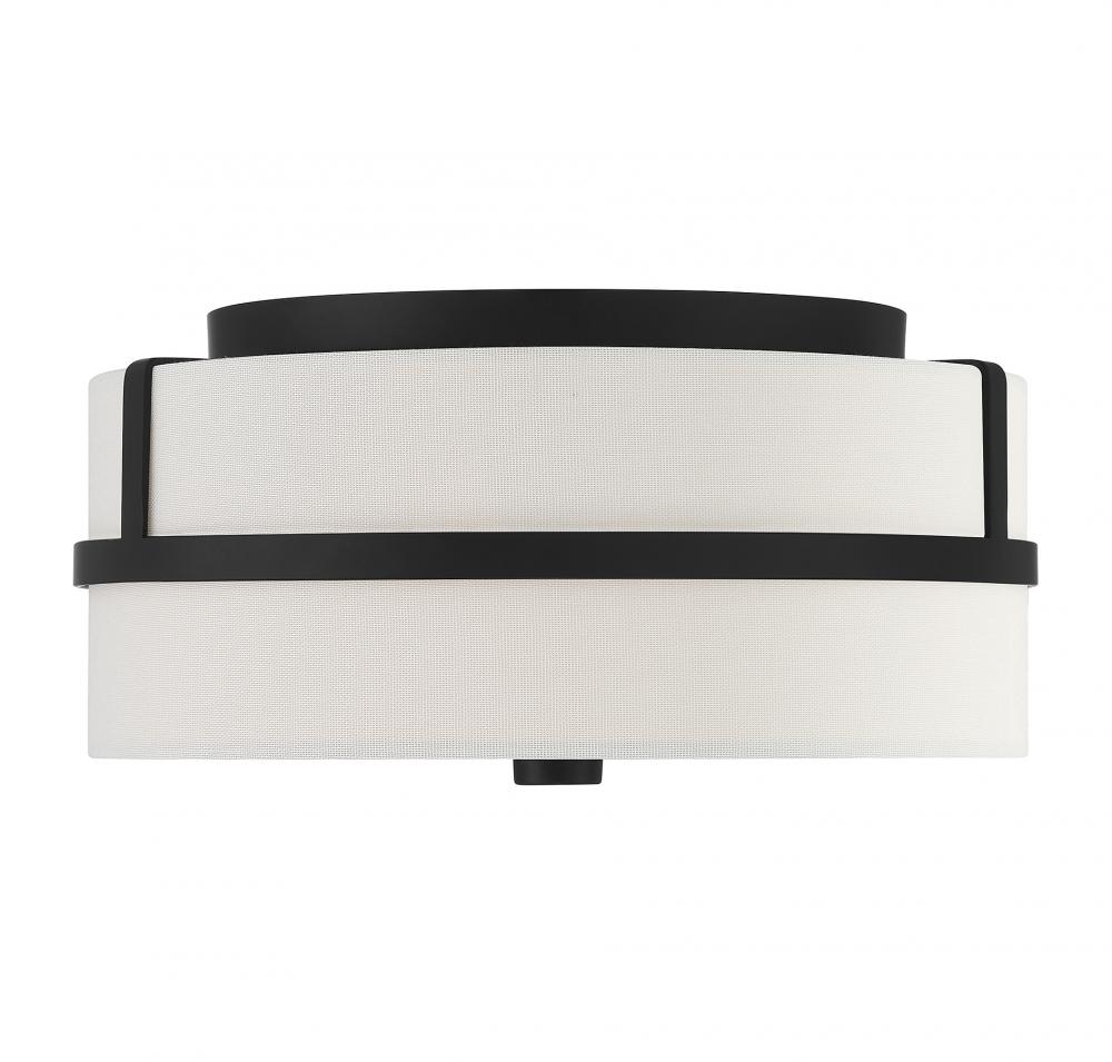 2-Light Ceiling Light in Matte Black