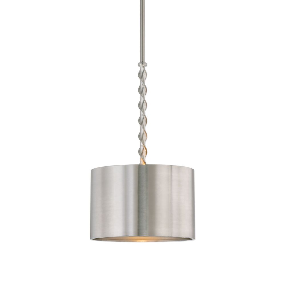 Uttermost Tori 1 Light Brushed Nickel Drum Pendant