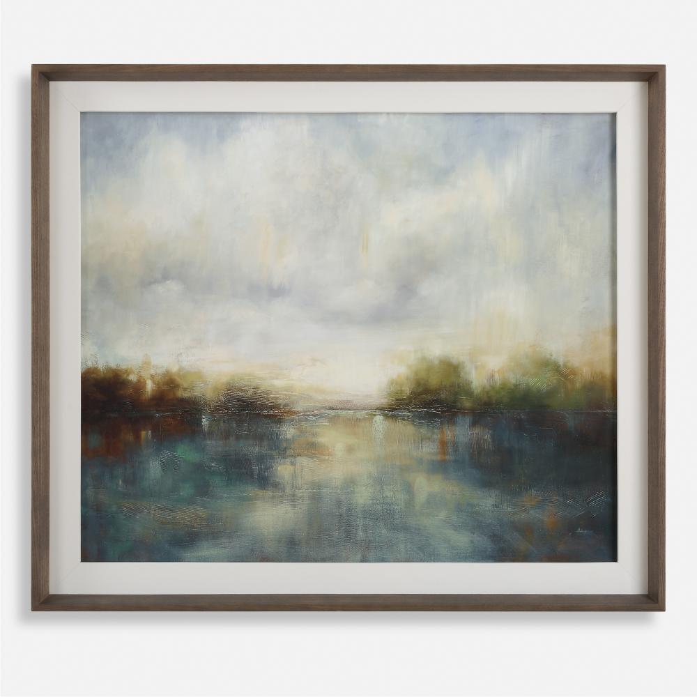 Uttermost Blue Reverie Framed Abstract Lake Print