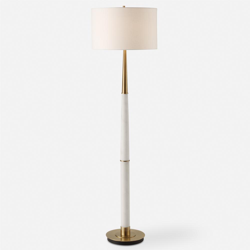 Faro White Marble Floor Lamp