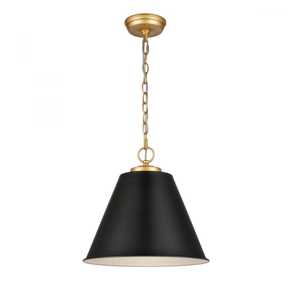 Vellus 14'' Wide 1-Light Pendant - Matte Black